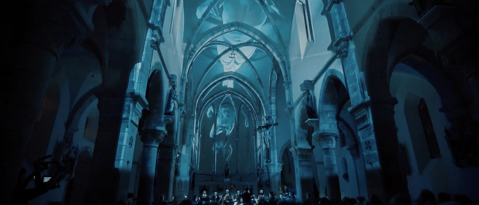 vidéo projection mapping avec orchestre musical